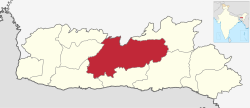 西卡西丘陵县在梅加拉亚邦的位置