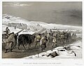 Image 4 Siege of Sevastopol (1854–1855) Artist: William Simpson; Restoration: Lise Broer A lithograph of a watercolour painting depicting soldiers transporting winter clothing, lumber for huts, and other supplies through a snow-covered landscape, with partially buried dead horses along the roadside, to the British camps, during the Siege of Sevastopol of the Crimean War. In the winter, a storm ruined the camps and supply lines of the Allied forces (France, Britain and the Ottoman Empire). Men and horses became sick and starved in the poor conditions. More featured pictures