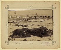 Unrestored version: mislabeled scattered debris of camp in Library of Congress bibliograhic notes.