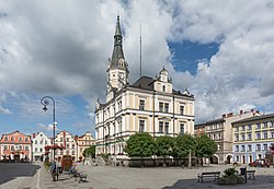 Town hall and Rynek (Market Square) in Lądek-Zdrój