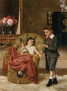 El joven médico (Le petit docteur). Albert Roosenboom, siglo XIX.