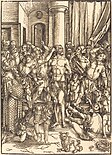 The Flagellation, from the Great Passion, c. 1497, 39 × 28 cm, (printed c. 1498–1500, National Gallery of Art)