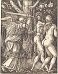 The Expulsion from Paradise from the Small Passion, 1510, 12.5 × 9.8 cm (NGA)