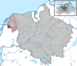 Läget för kommunen Alt Bukow i Landkreis Rostock