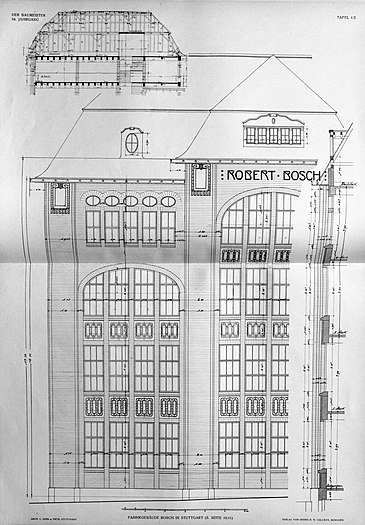 Gebäude Forststraße 7, Aufriss (1909)