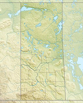 Map showing the location of Old Man on His Back Prairie and Heritage Conservation Area