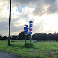 PR-165 south at PR-22 interchange in Media Luna, Toa Baja