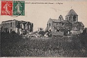 Les ruines de l'église en 1919.