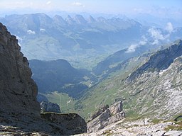 Bergskedjan Churfirsten