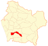 Map of Pitrufquén commune in the Araucanía Region