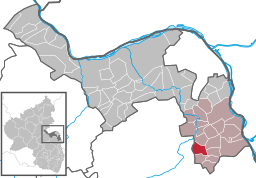 Läget för Dolgesheim i Landkreis Mainz-Bingen