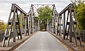 Die Weserbrücke Eisbergen von Westen aus