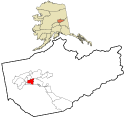 Location of Fairbanks within Fairbanks North Star Borough