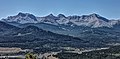 Flathead Range Left to rightː Mount Coulthard, Andy Good Peak, Mount Parrish, Chinook Peak.
