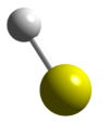 Ball and stick model of sulfanyl
