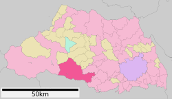 Location of Hannō in Saitama Prefecture