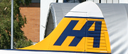 The vertical stabilizer of a Harbour Air DHC-2