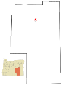 Location within Harney County and Oregon