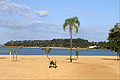 Praia no município de Itaí na represa