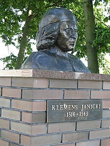 Bust of Klemens Janicki in Januszkowo