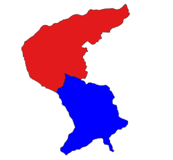 在果敢自治区的位置（蓝色）