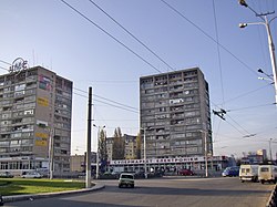 Soviet era residential buildings (aka The Doctors' houses) in the Quarter 95 square