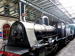 Locomotora de vapor Varela de Montes (Compañía del Norte 1672 y posteriormente RENFE 030-2431), fabricada por Richard Hartmann en 1881.