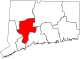 State map highlighting Naugatuck Valley Planning Region