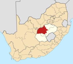 Location of Lejweleputswa District Municipality within Free State