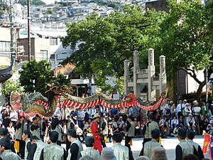 籠町の龍踊り