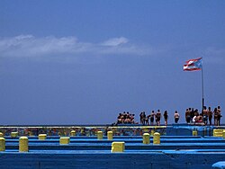 On the pier at Crash Boat Beach