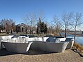 with Bow River and downtown Calgary towers in the distance