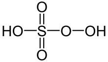 Skeletal formula of peroxymonosulfuric acid