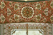 Painted ceiling in the Mahabat Khan Mosque in Peshawar (17th century, Mughal period)