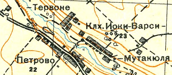 План деревни Мута-Кюля. 1931 год