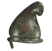 Casco frigio griego de bronce, 350 a. C.-300 a. C.