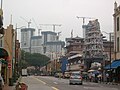 Picture taken on April 1, 2008, showing construction of the Pinnacle@Duxton emerging as a new visual landmark to the South