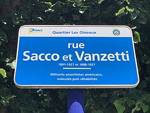 Rue Sacco et Vanzetti à Drancy.