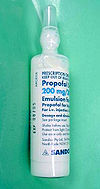 An ampoule of propofol
