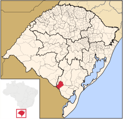 Location in Rio Grande do Sul state