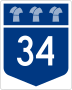 Highway 34 marker