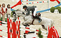 Kevin Staut et Silvana*HDC lors du Saut Hermès à Paris (mars 2012).