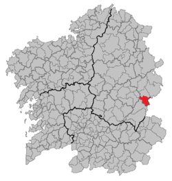 Location of Pedrafita do Cebreiro