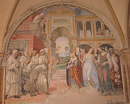 Fresque du Sodoma dans le cloître.