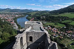 Strečno village viewed from Strečno Castle