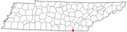 Location of Lookout Mountain, Tennessee