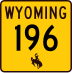 Wyoming Highway 196 marker