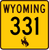 Wyoming Highway 331 marker