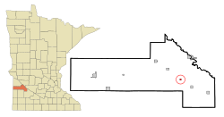 Location of Hanley Falls, Minnesota