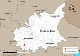 Carte des communes avec sites Seveso